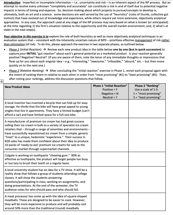 Introduction: Imperfect or incomplete information
