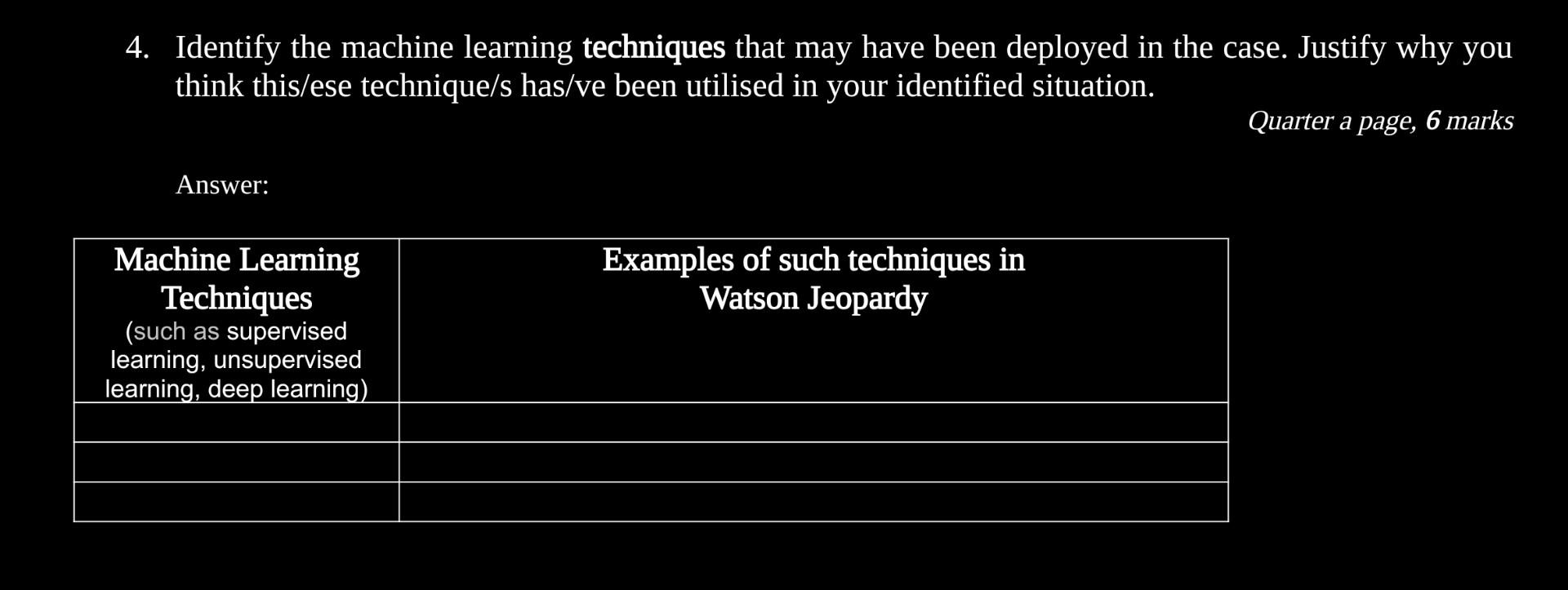 Answer with reference to Building Watson: it's