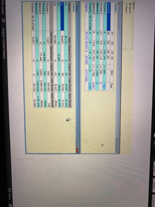 Maximize Z = $50x1+58x2+46x3+62x4 Subject to 4x1