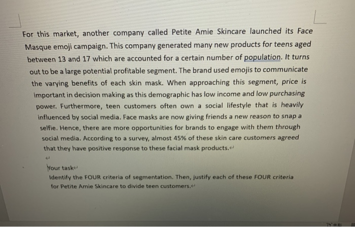 For this market, another company called Petite