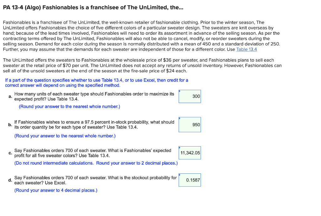PA 13-4 (Algo) Fashionables is a franchisee of