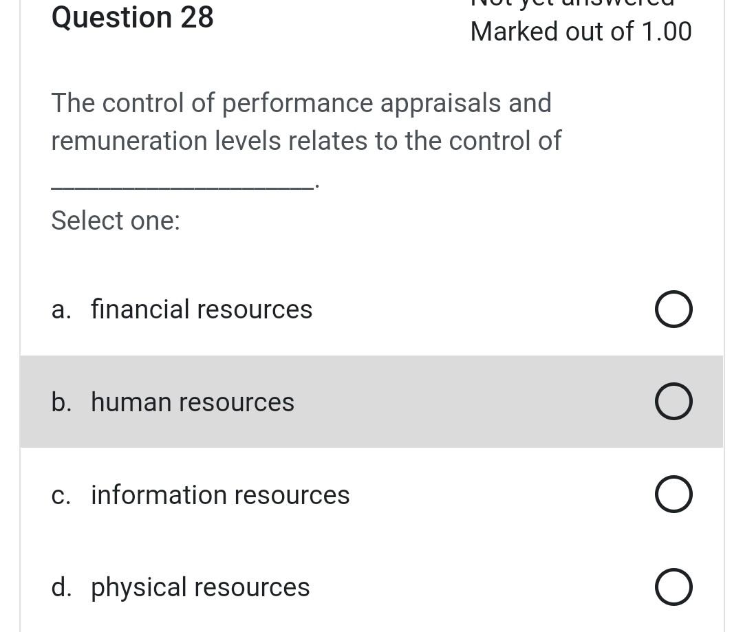 Marked out of 1.00 The fourth step in the control