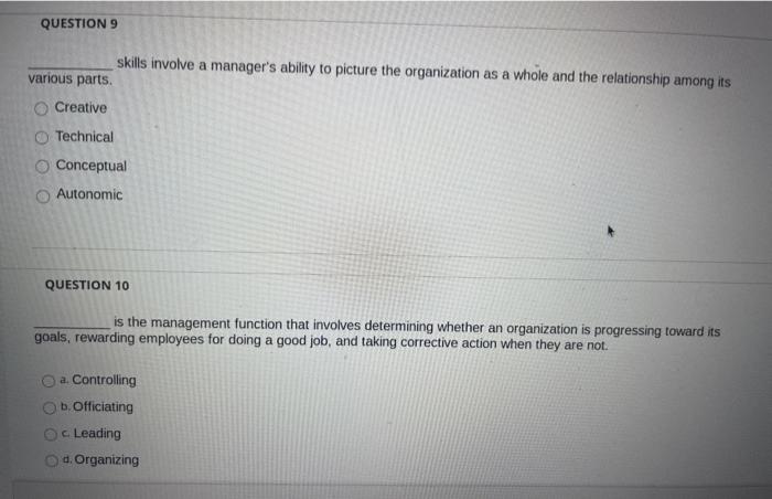 QUESTION 7 The overall system in a company