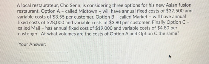 A local restaurateur, Cho Senn, is considering