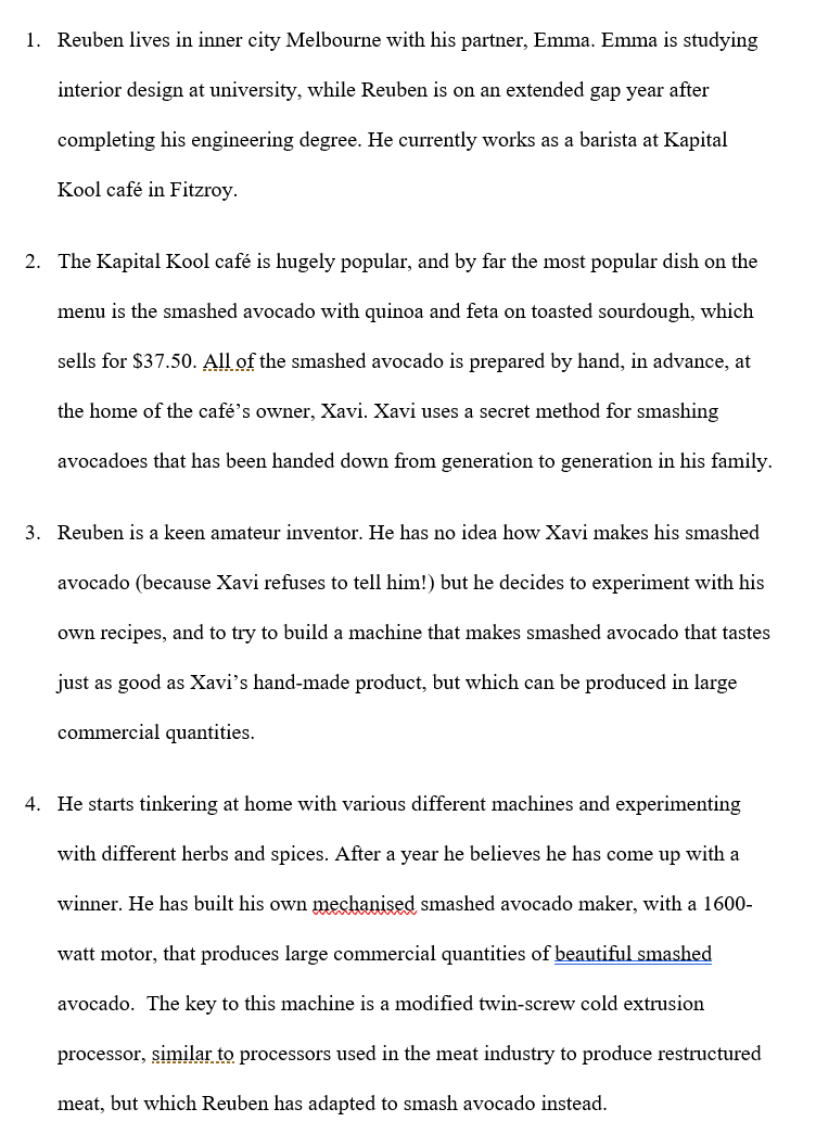 1. Reuben lives in inner city Melbourne with his