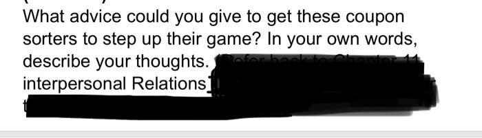 interpersonal Relations Case 11.1 How Do You