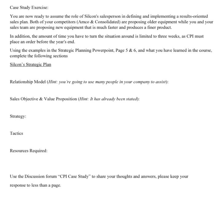 PowerBase Selling: CPI Case Study Computer