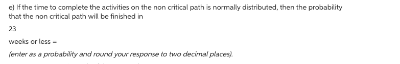 Problem 3.20 The estimated times and immediate