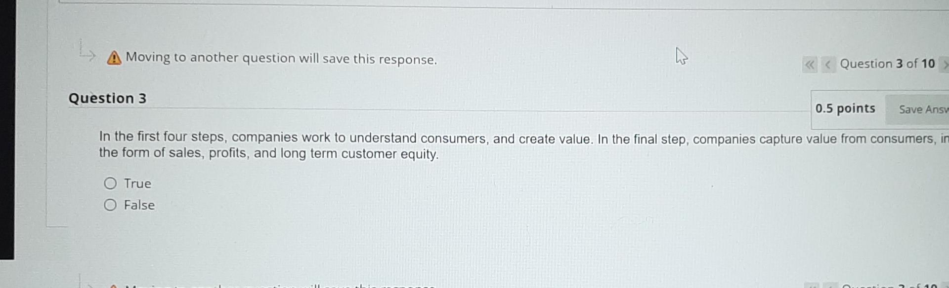 q3 Moving to another question will save this