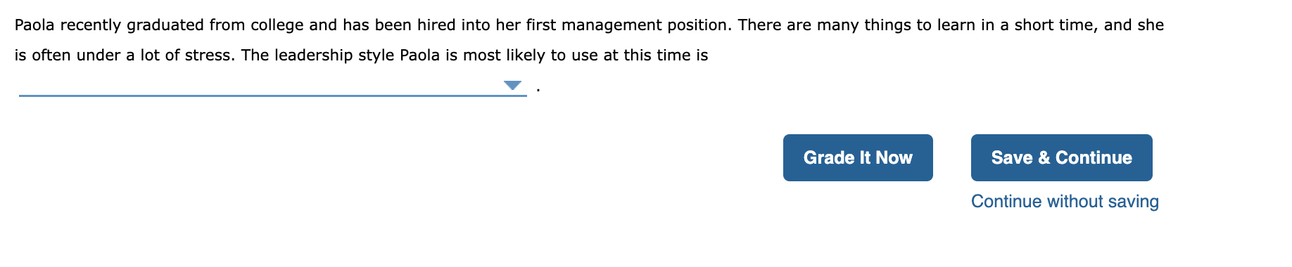 Paola recently graduated from college and has