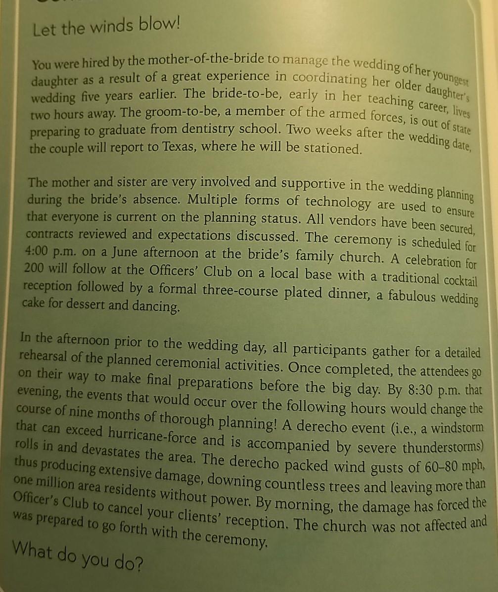 Weddings and ceremonies. What would you do?