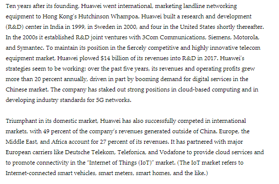 4. Huaweis chief financial officer has argued,