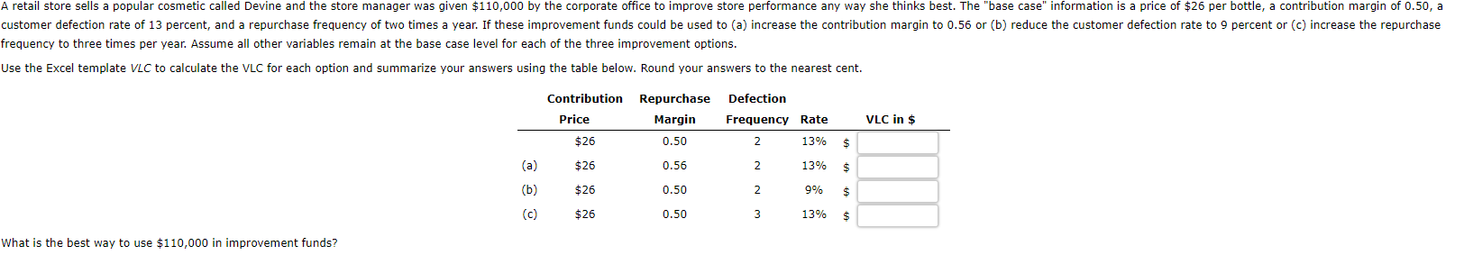 A retail store sells a popular cosmetic called
