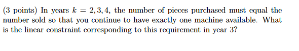 6. (total 15 points) A simple replacement problem