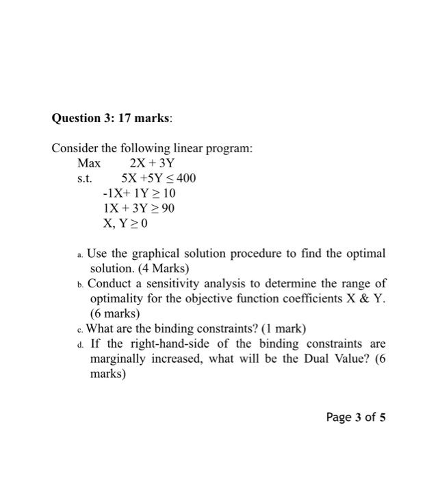 Calculations: Answer all the THREE questions