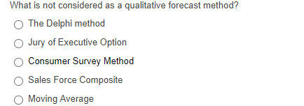 What is not considered as a qualitative forecast