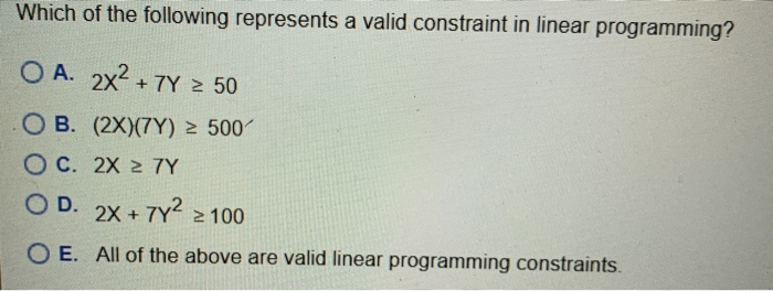 Which of the following represents a valid