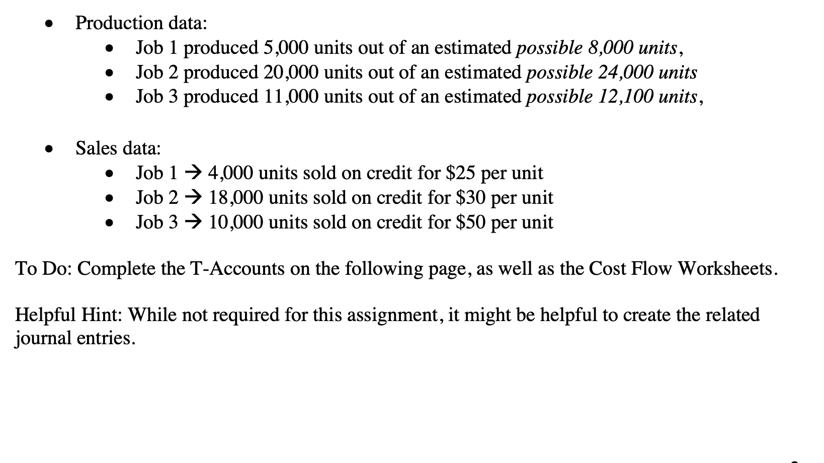 What is the value of total costs allocated to Job