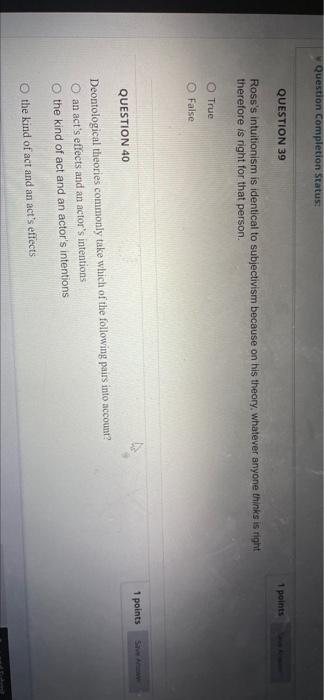 Question Completion Status: QUESTION 33 1 points