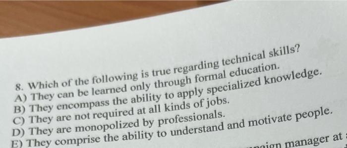 8. Which of the following is true regarding