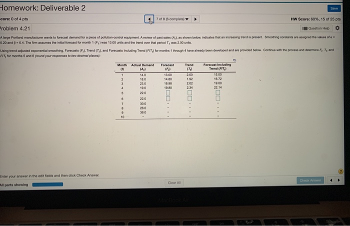 Homework: Deliverable 2 Save core: 0 of 4 pts E