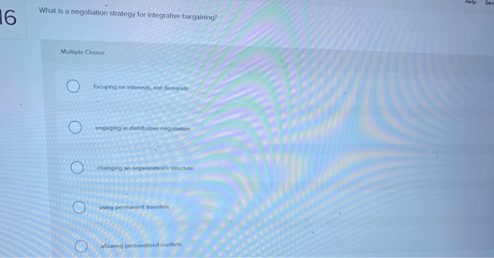 15 What is true about integrative bargaining?