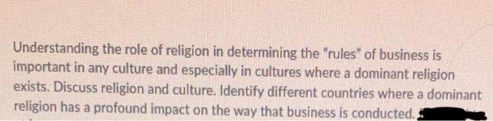 Understanding the role of religion in determining