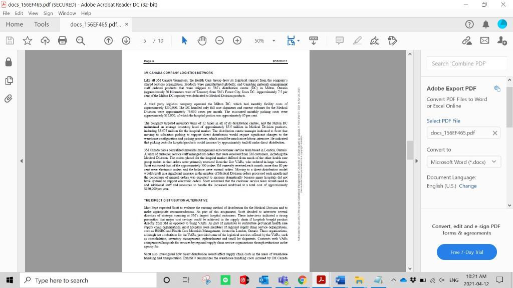 Read the 3M Canada: The Health Care Supply Chain