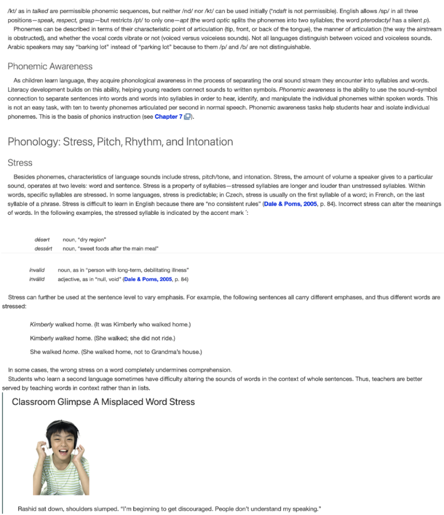 Read Classroom Glimpse. Discuss stress, rhythm,