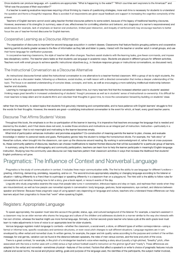 Read Classroom Glimpse. Discuss stress, rhythm,