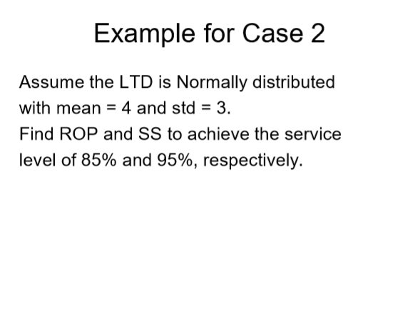Example for Case 2 Assume the LTD is Normally