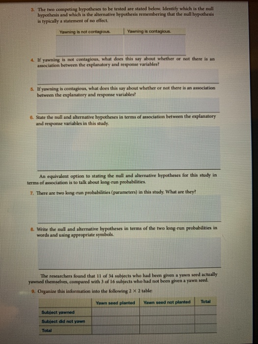 EXPLORATIO Is Yawning Contagious? STEP 1: Ask a