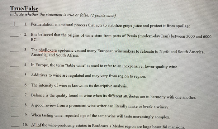 true or false only no explanation True/False