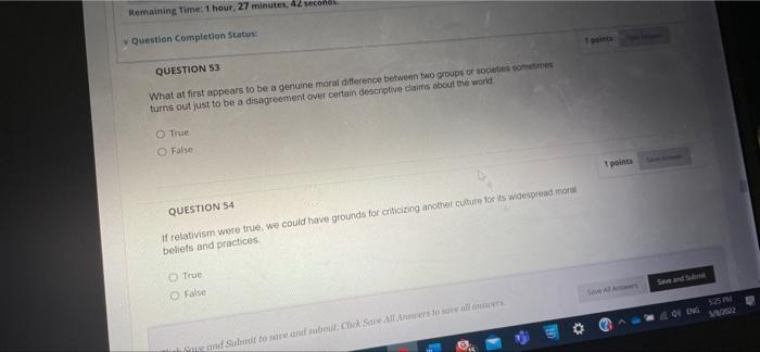Remaining Time: 1 hour, 27 minutes, 42 seconds