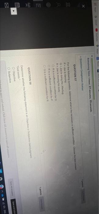 Remaining Time: 1 hour, 27 minutes, 42 seconds