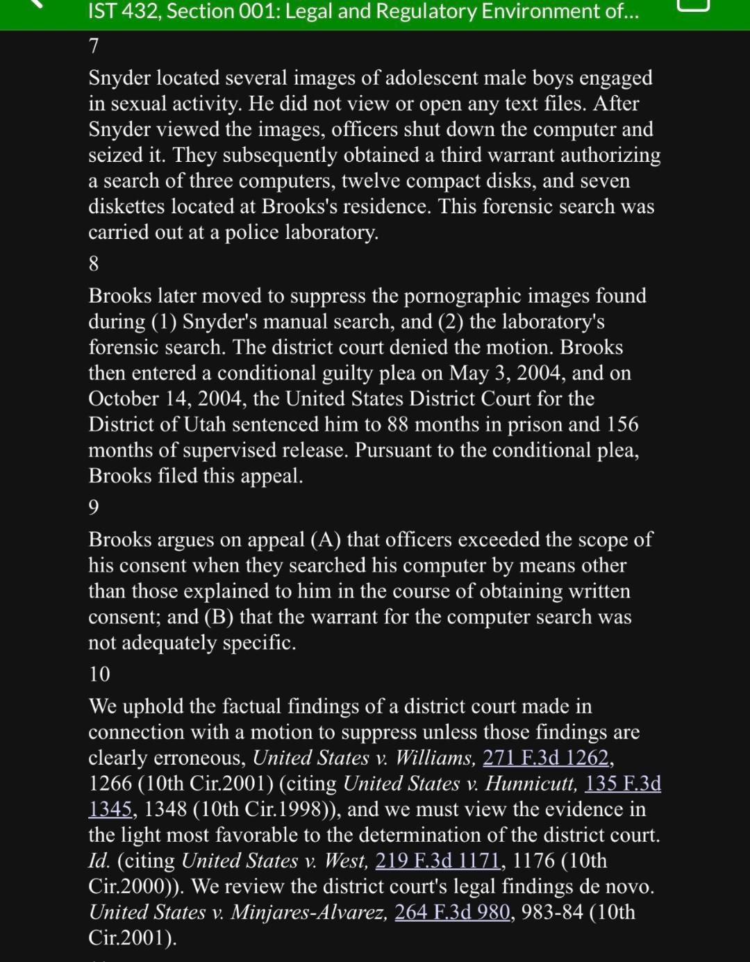 Need help briefing a case, First slide is