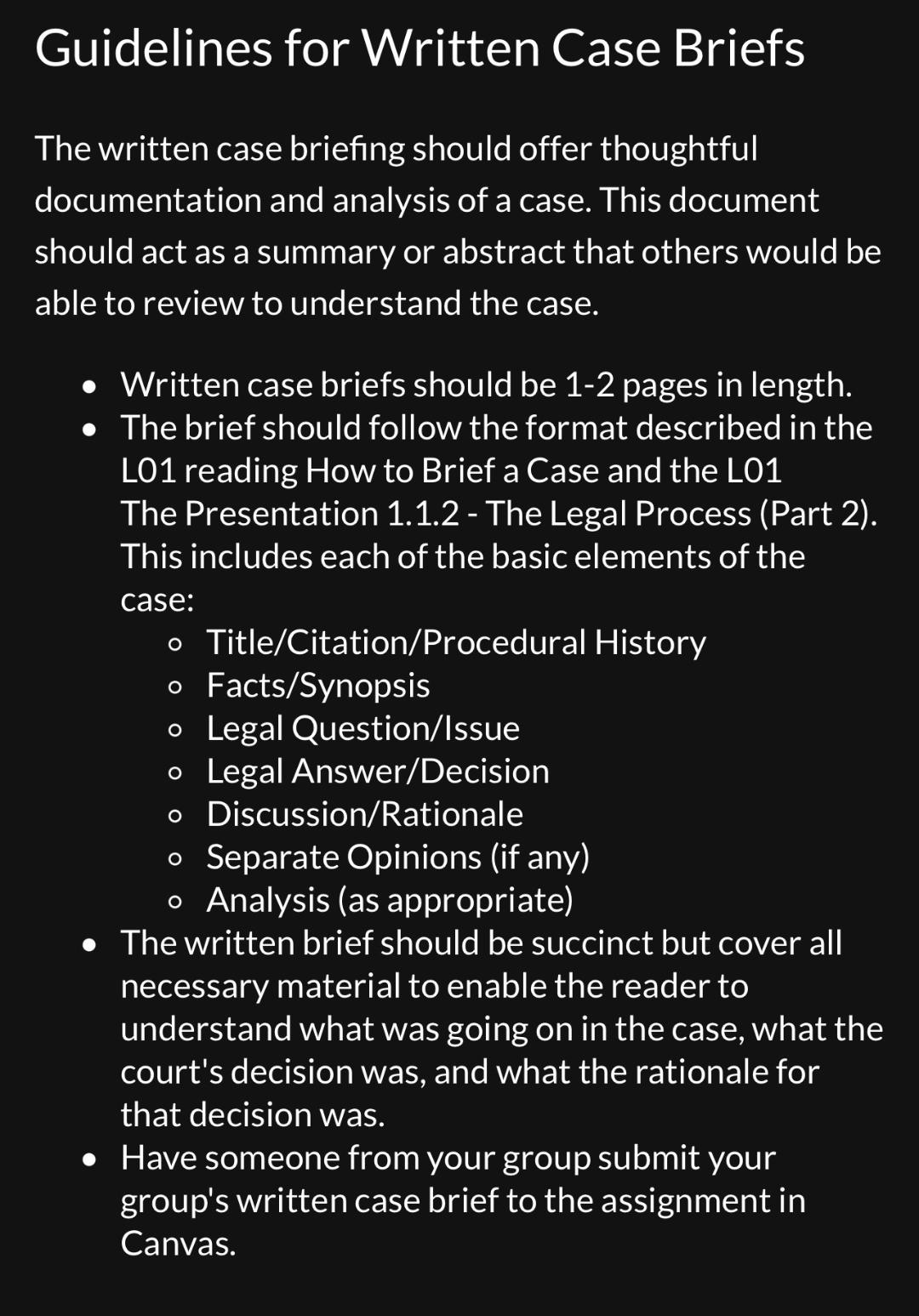 Need help briefing a case, First slide is