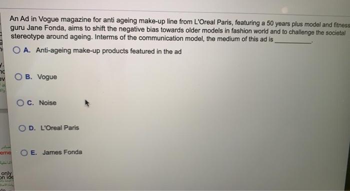 An Ad in Vogue magazine for anti ageing make-up