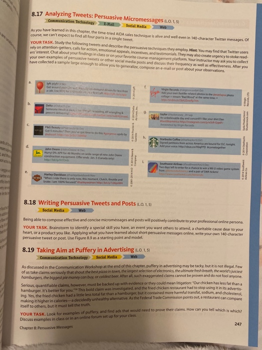 Consider the tweets displayed in Analyzing Tweets