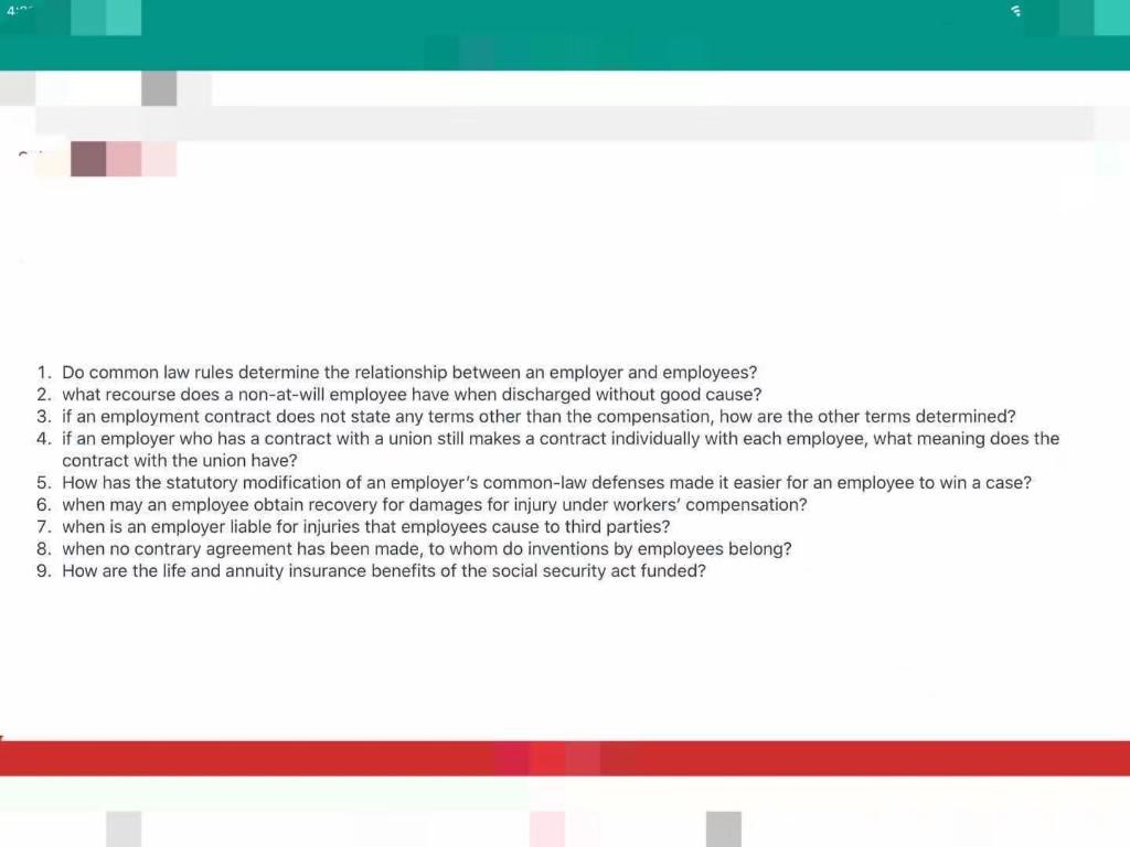 could you answer the9 questions 1. Do common law