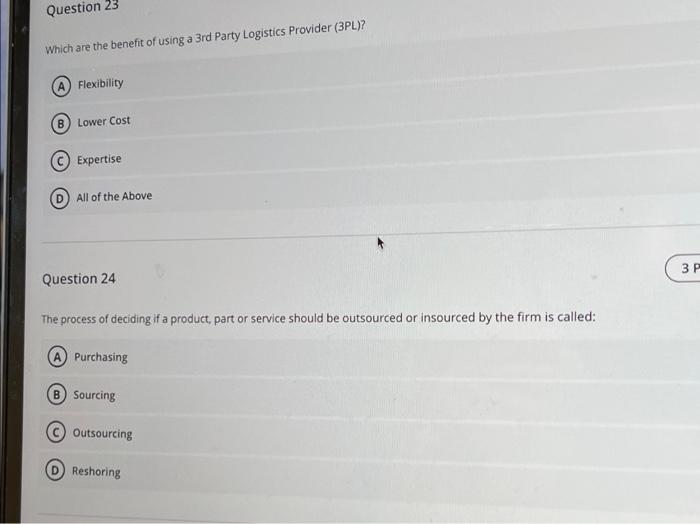 3 Points Question 19 Inventory serves as a buffer