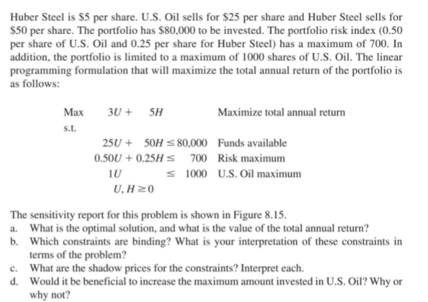 Attach an excel sheet that has to be worked Huber