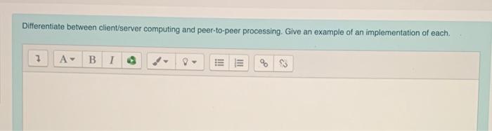 Differentiate between client/server computing and