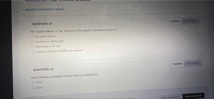 Remaining Time: 1 hour, 35 minutes, 56 seconds.