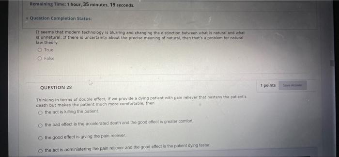 Remaining Time: 1 hour, 35 minutes, 56 seconds.