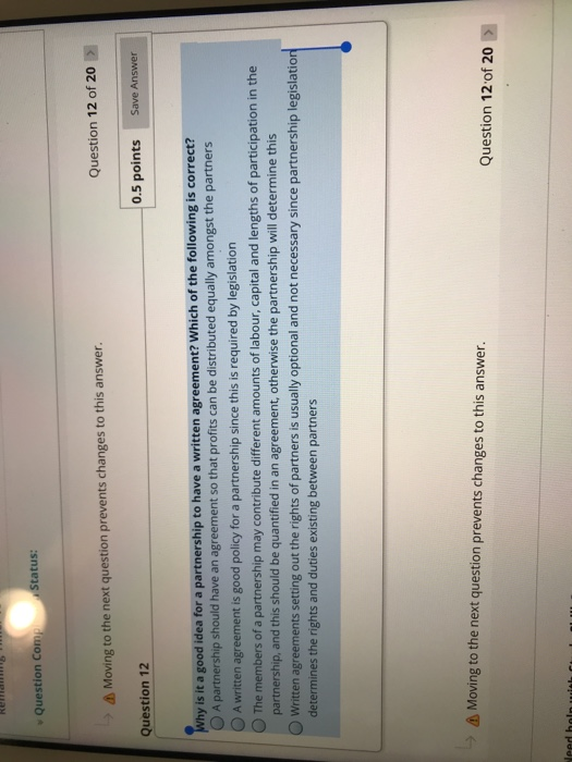 Question Comp Status: Moving to the next question