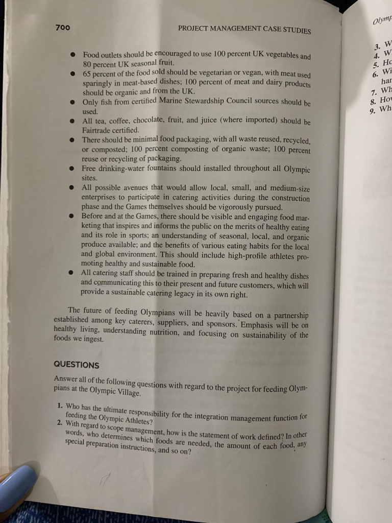 question 2: With regards to scope management, how