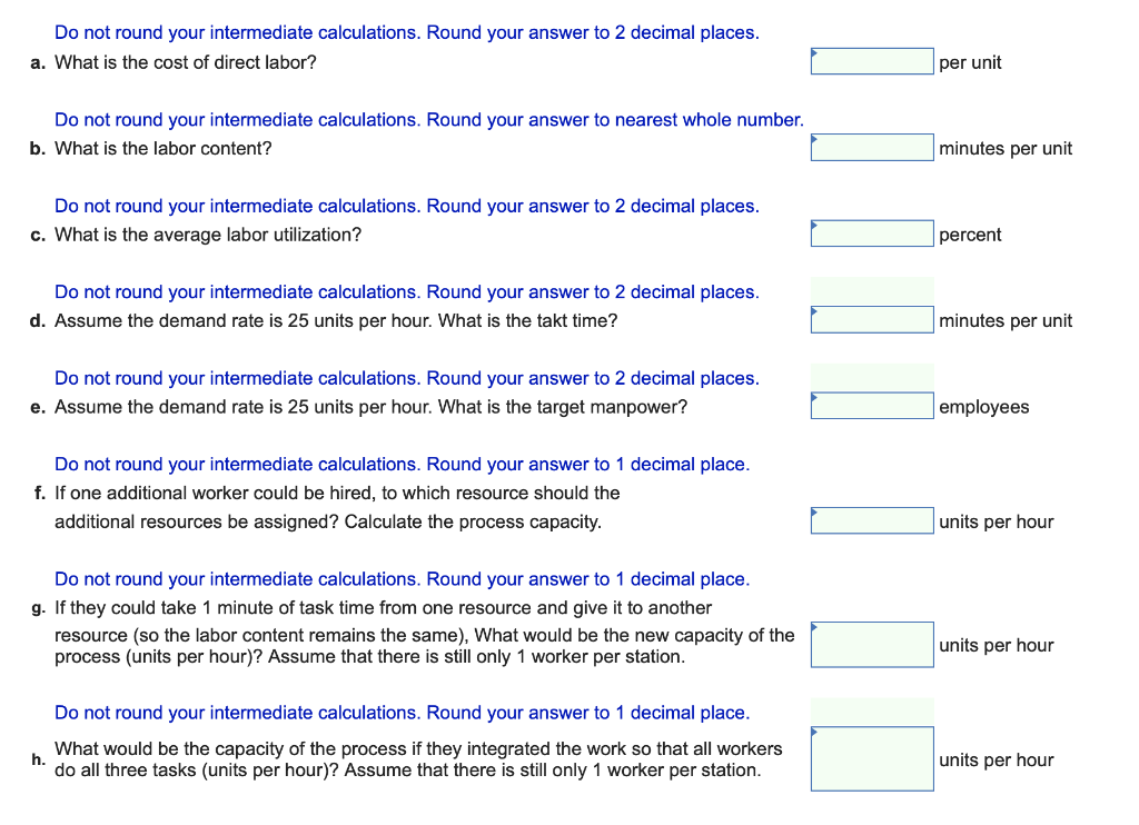 Please answer A-H Consider a process consisting