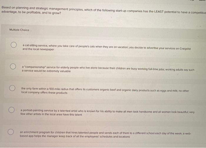 Based on planning and strategic management