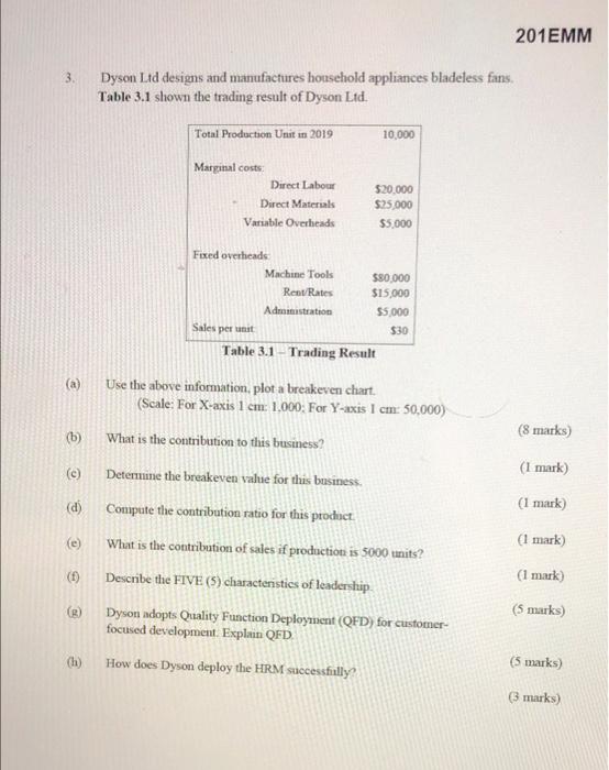 a clear image of the question 3. Dyson Lad